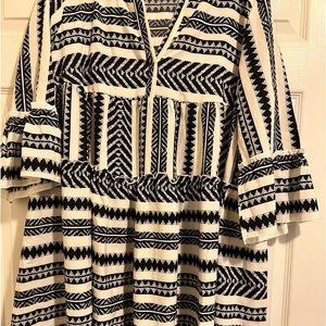 BRAND NEW, never worn before! Black and white knee length dress